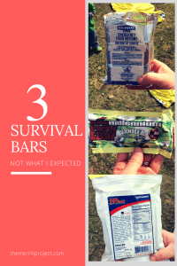 Which survival bars are best? As a family, did a taste test a few of the most common survival bars. Read about the pros and cons of 3 common ER bars