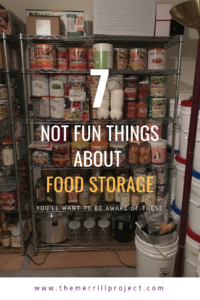 uncomfortable things about food storage