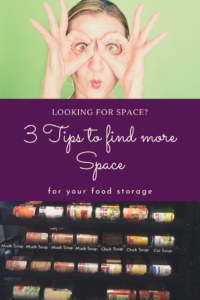 I don't have space for my food storage. I live in a small apartment and there is no space. Here are 3 steps to help you find space for your food storage