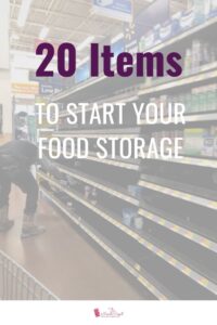 If you were to start food storage over, with a tight budget, what would be the first 20 items you would store? I could add more to