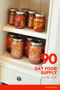 Learn how I planned and built our food storage so quickly. Check out the quick and condensed version on how to stockpile 3 months of food.